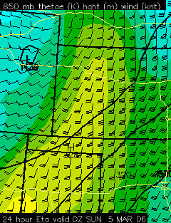 850mb Theta-E fcst for March 4